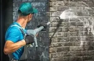 House Brick Wall Washing - exterior surface cleaning