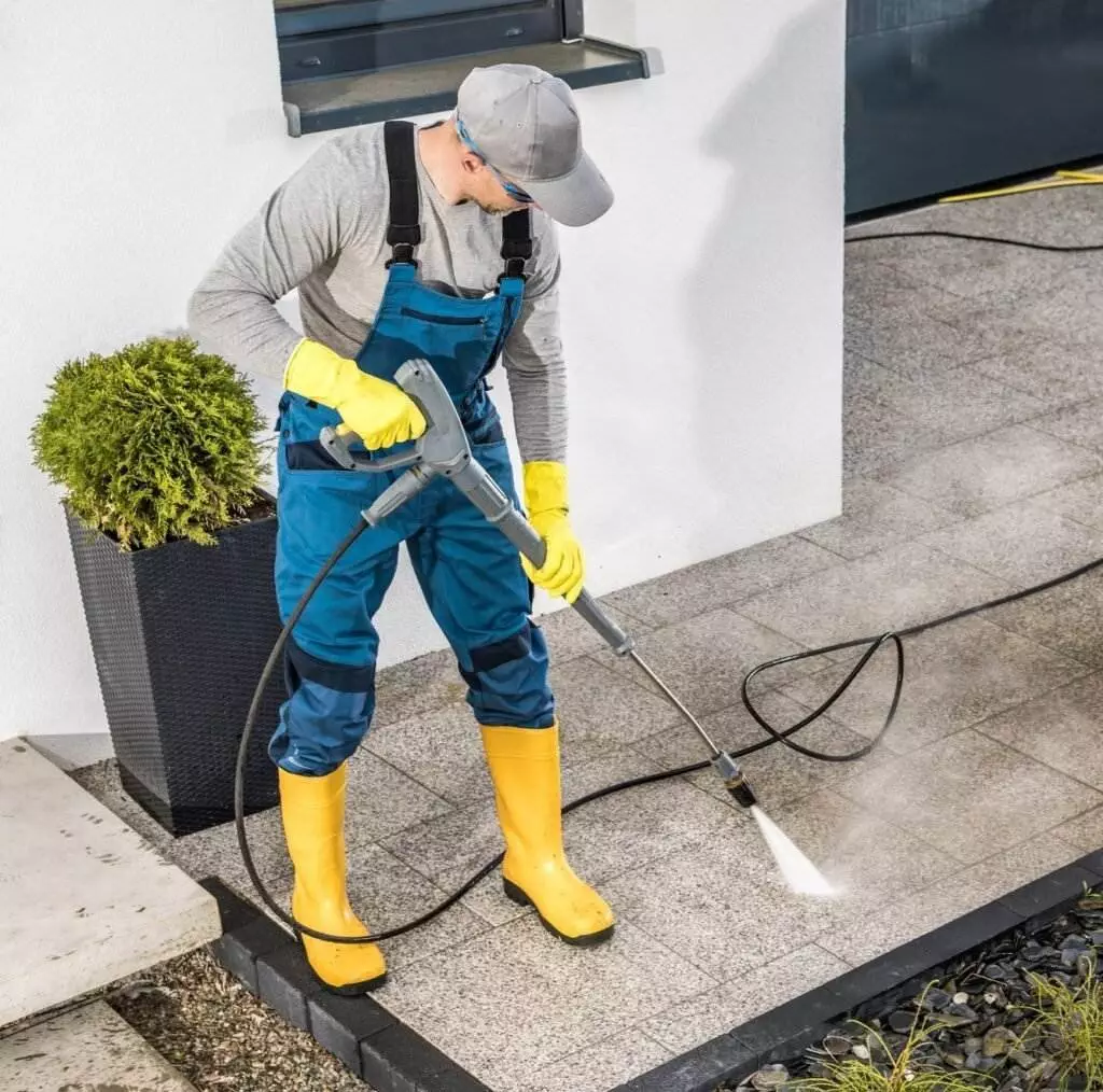 Pressure Washing Services Los Angeles page image of Pressure Washing His House Surrounding